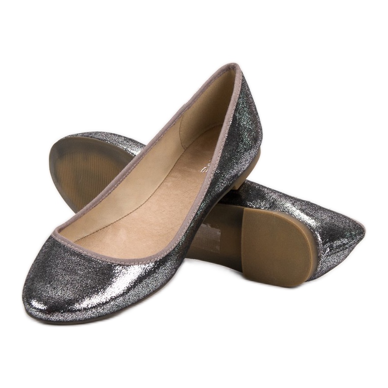 SHELOVET Ballerine d'argento grigio 1