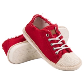 SHELOVET Espadrillas con lacci rosso 1