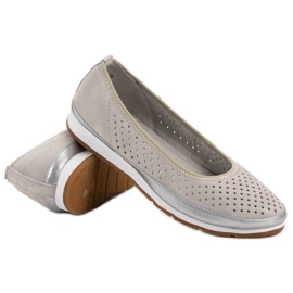 Filippo Ballerine in pelle grigio 1