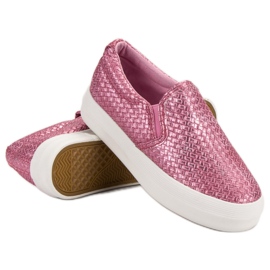 SHELOVET Scarpe da ginnastica rosa slip-on 1
