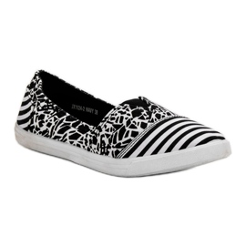 Sweet Shoes Slipon Con Motivo bianca nero 1