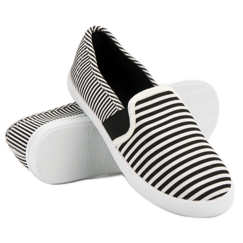 SHELOVET Slip a righe bianca nero 1