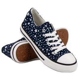 J. Star Sneakers Blu Navy Con Stelle 1