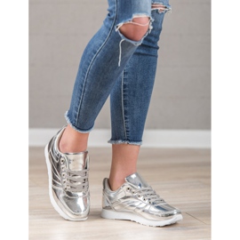 SHELOVET Scarpe sportive laccate grigio 1
