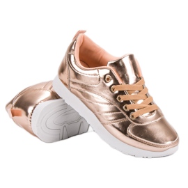 SHELOVET Scarpe sportive laccate giallo 2
