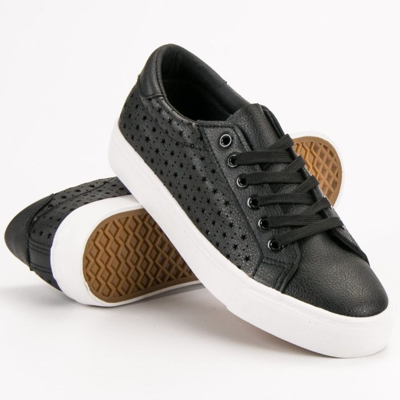 J. Star Sneakers nere traforate nero 1