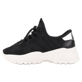 Vices Calzature sportive in tessuto nero 1