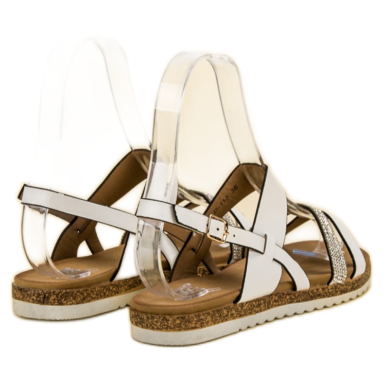SHELOVET Sandali Con Cubic Zirconia bianca 1