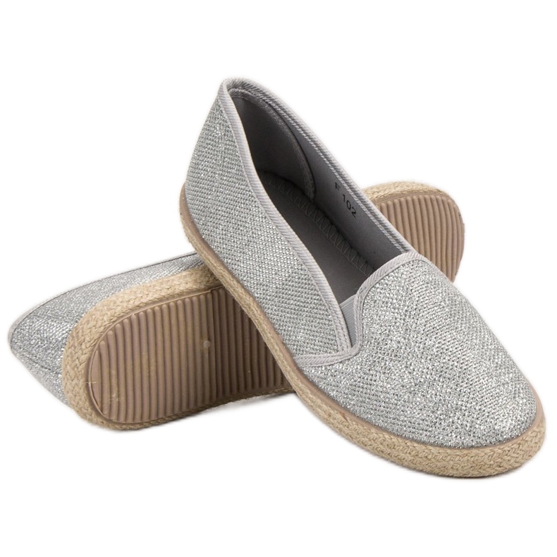 SHELOVET Sneakers senza lacci argento grigio 1