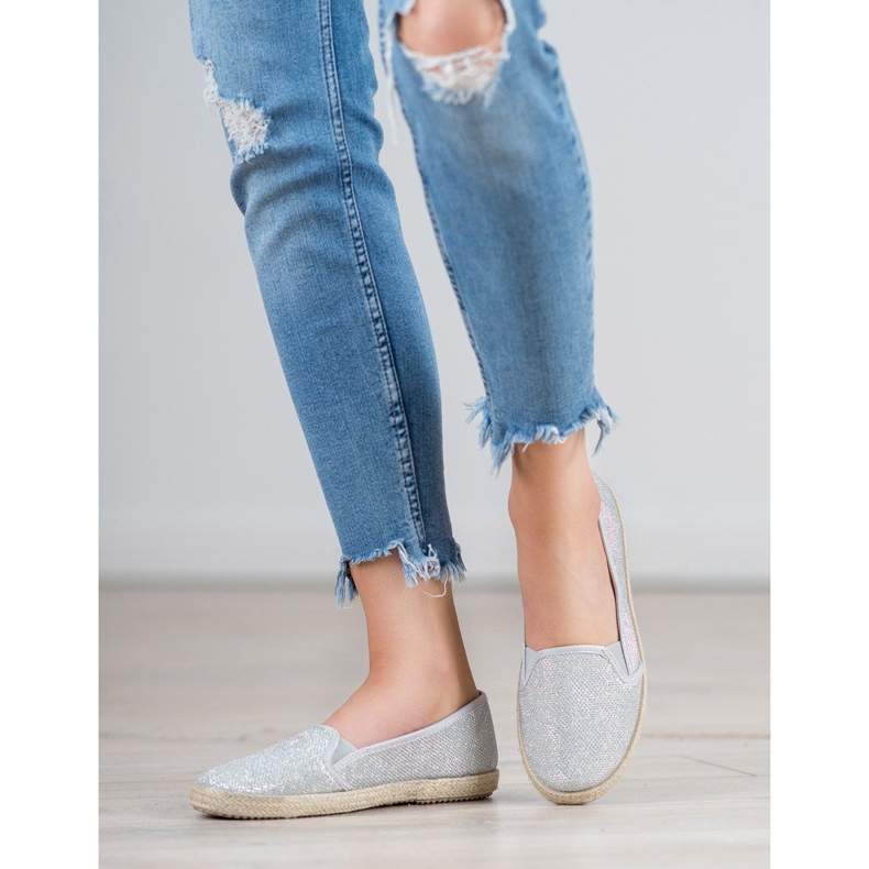 SHELOVET Sneakers senza lacci argento grigio 2
