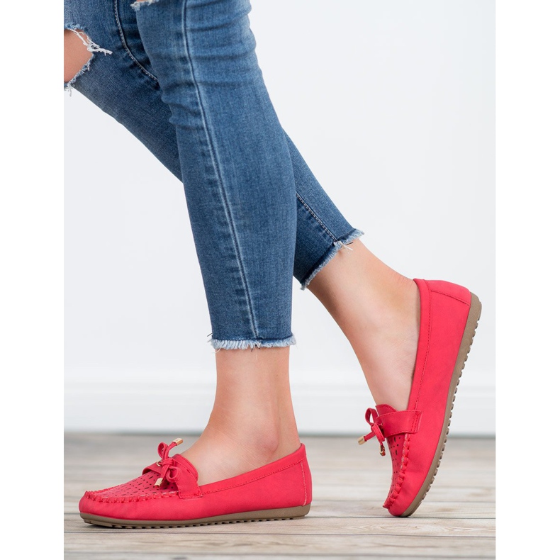 Top Shoes Mocassini rossi traforati rosso 2