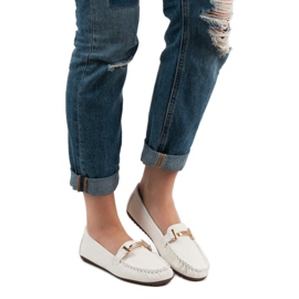 Top Shoes Mocassini bianchi da donna bianco 1