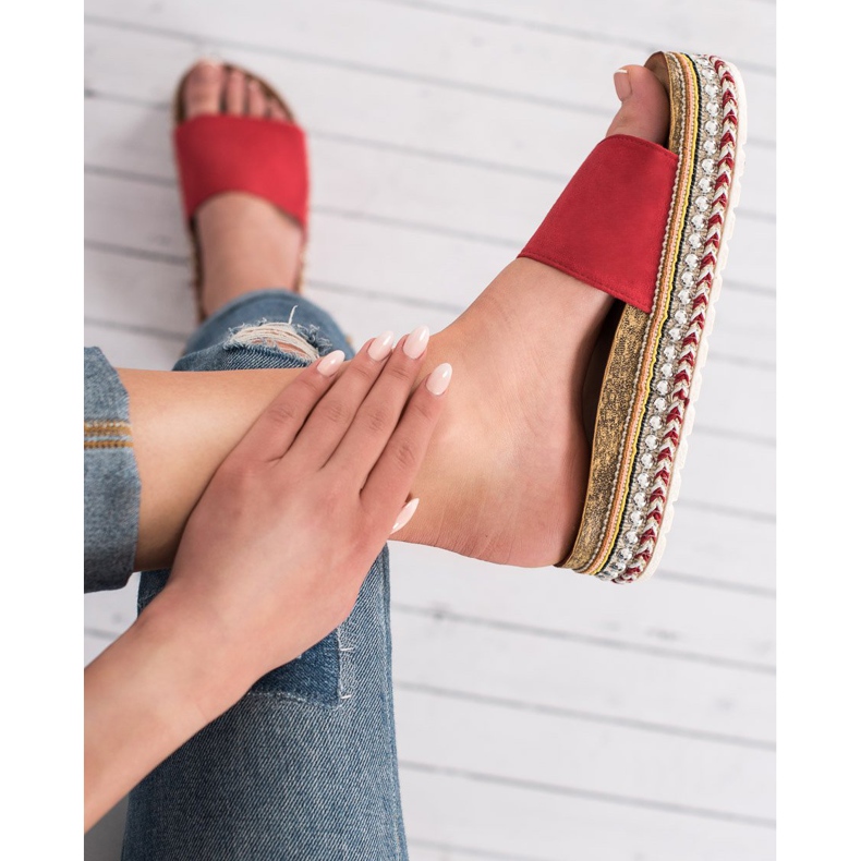 Cm Paris Pantofole Sulla Piattaforma rosso 1