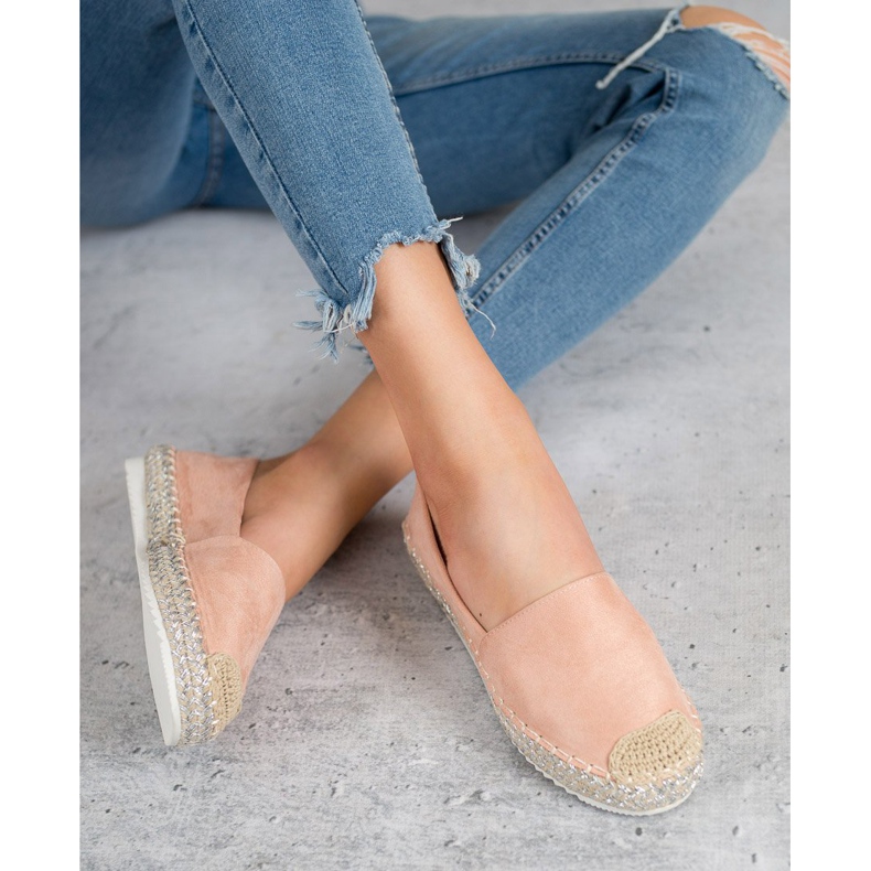 SHELOVET Espadrillas in camoscio rosa 1