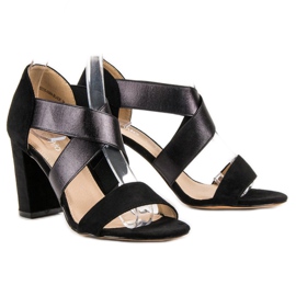 Evento Sandali slip-on con elastico nero 1