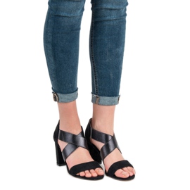 Evento Sandali slip-on con elastico nero 2
