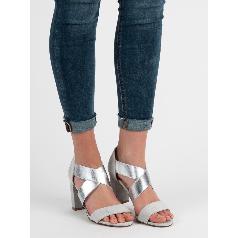 Evento Sandali slip-on con elastico grigio 2
