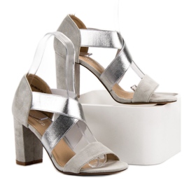 Evento Sandali slip-on con elastico grigio 1