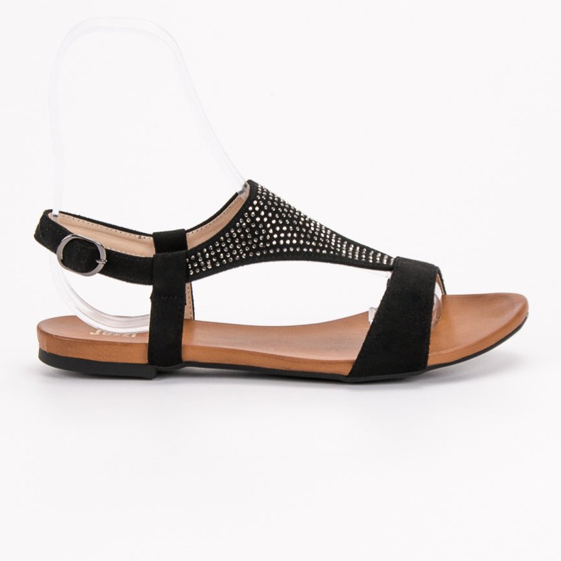 SHELOVET Sandali Con Cristalli nero 1