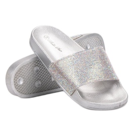 Bella Star Ciabatte Con Cubic Zirconia grigio 2