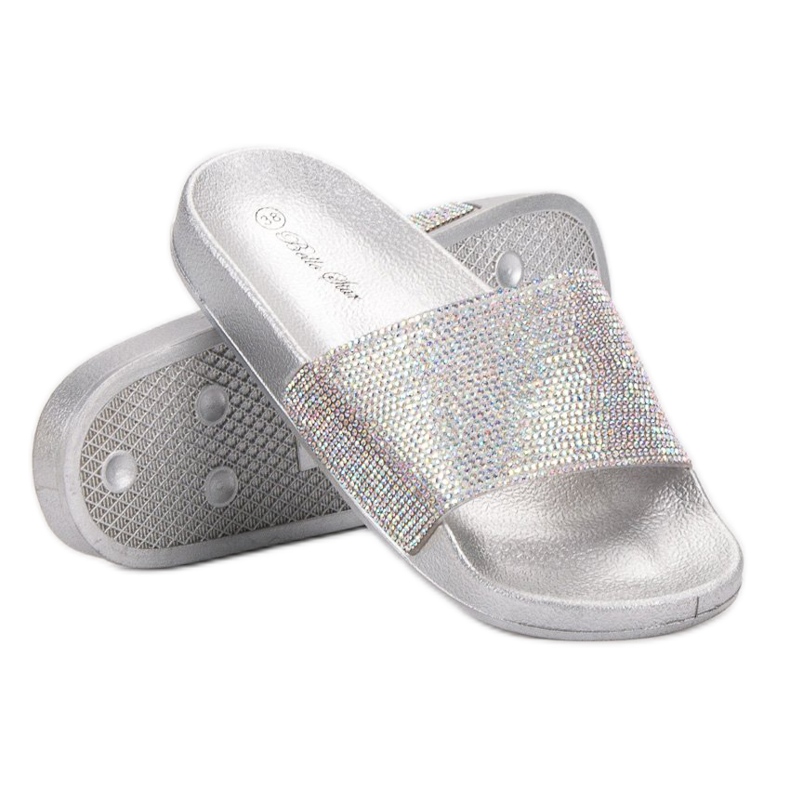 Bella Star Ciabatte Con Cubic Zirconia grigio 2