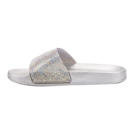 Bella Star Ciabatte Con Cubic Zirconia grigio 1