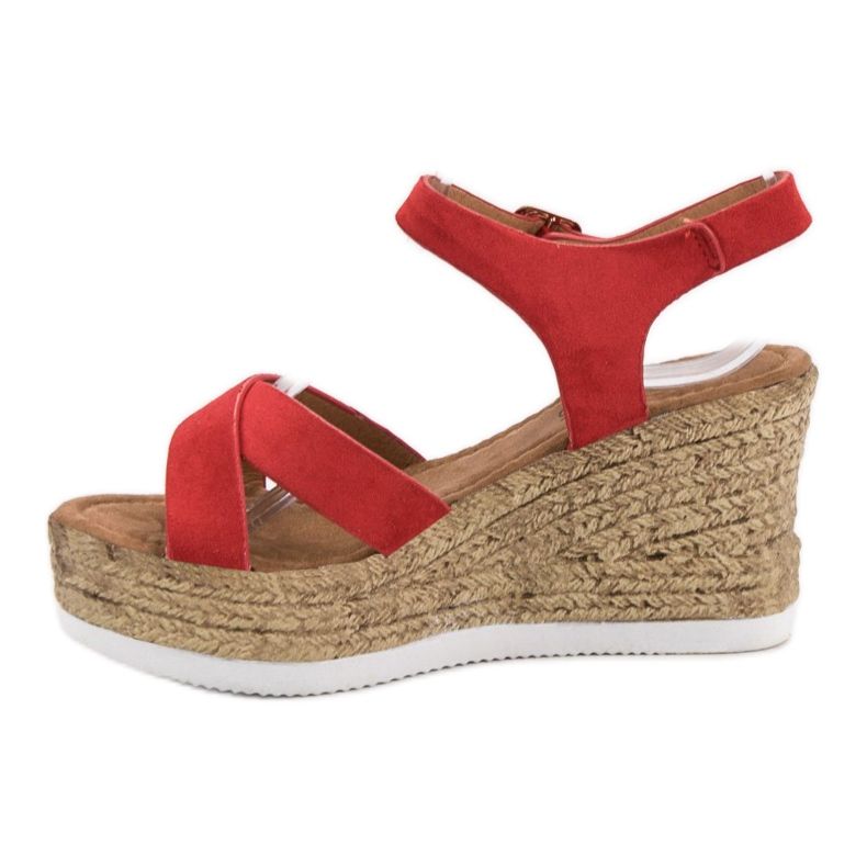 JESSY ROSS Sandali in pelle scamosciata rossi rosso 1