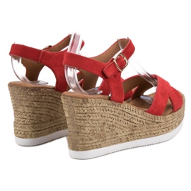 JESSY ROSS Sandali in pelle scamosciata rossi rosso 2
