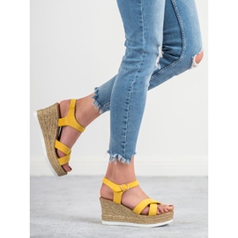JESSY ROSS Sandali in pelle scamosciata gialli giallo 2