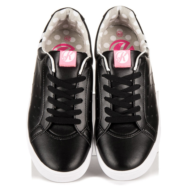 Kylie Sneakers nere con lacci nero 1
