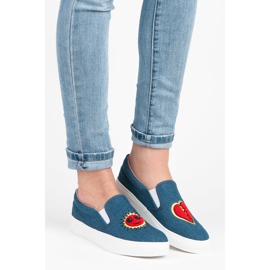 Kylie Sneakers In Denim Con Toppe blu 1