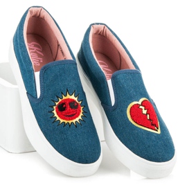 Kylie Sneakers In Denim Con Toppe blu 2