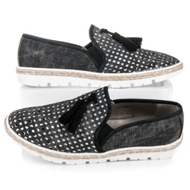 Kylie Espadrillas Slipony traforate nero 2
