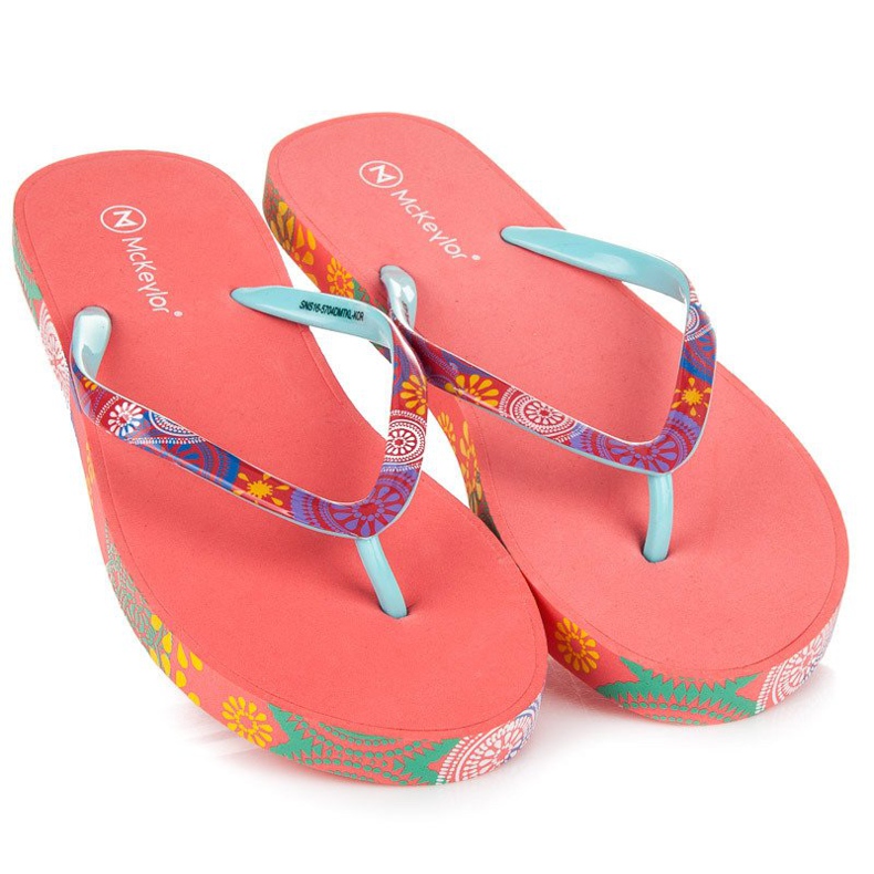Mckeylor Pantofole da donna corallo rosso 1