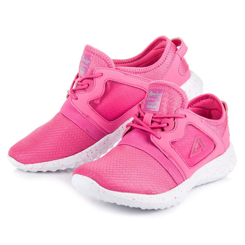 American Club Scarpe Sportive Sulla Rilegatura rosa 2