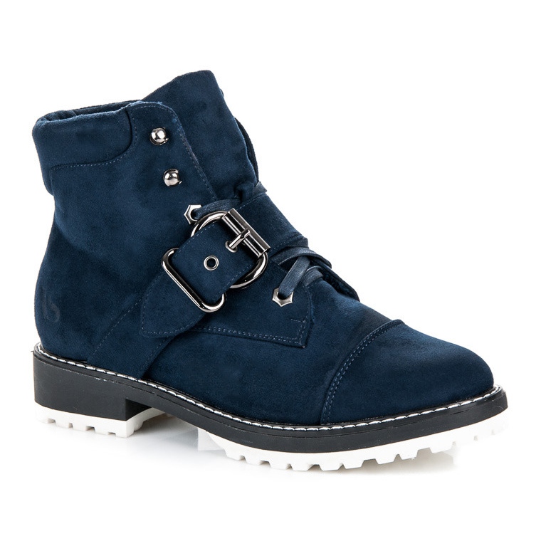 Vices New Collection Trapper in pelle scamosciata blu 2