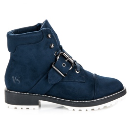 Vices New Collection Trapper in pelle scamosciata blu 1
