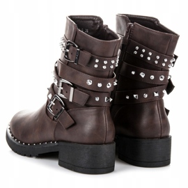 Cink Me Lavoratori marroni con borchie marrone 1