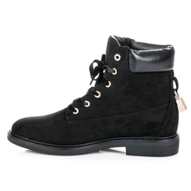 Ideal Shoes Lavoratori In Pelle Scamosciata Legati Con Un Nastro nero 1