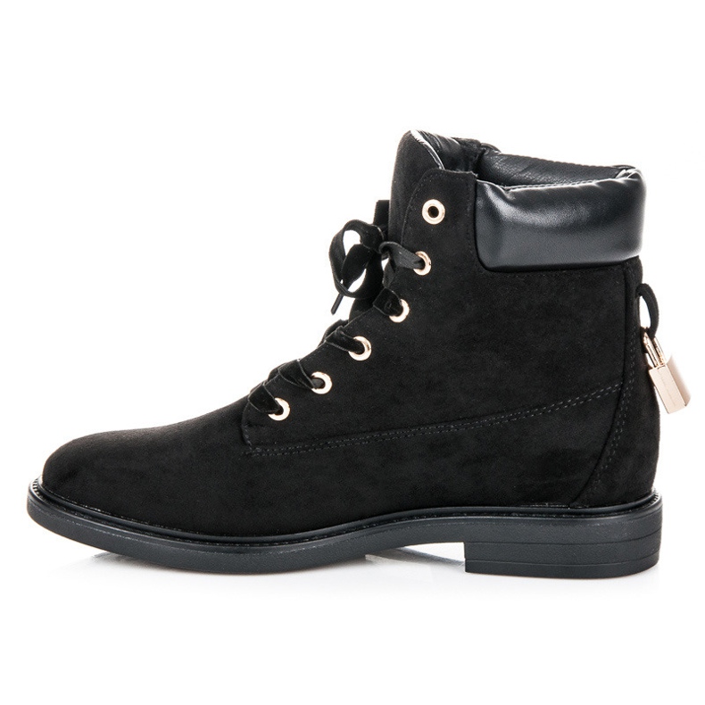 Ideal Shoes Lavoratori In Pelle Scamosciata Legati Con Un Nastro nero 1