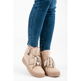 Seastar Sneakers con zeppa in pelle scamosciata marrone 1