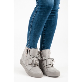 Seastar Sneakers con zeppa in pelle scamosciata grigio 1