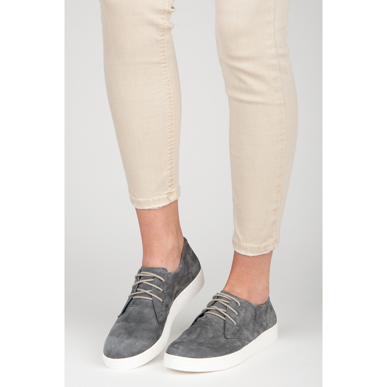 Vinceza Scarpe sportive in pelle grigio 2