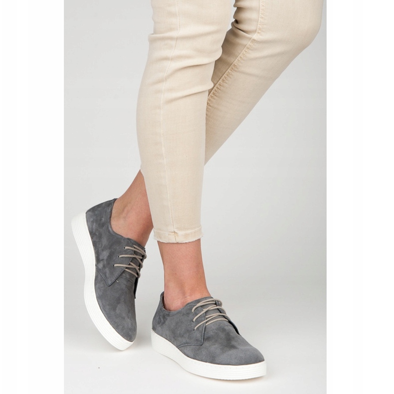 Vinceza Scarpe sportive in pelle grigio 1