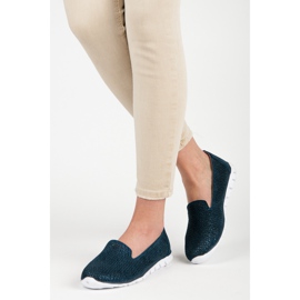 Vinceza Signori in pelle traforata blu navy 2