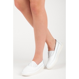 VINCEZA Mocassini Slip-On in Pelle bianca 1
