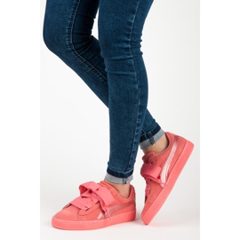Puma Suede Heart Snk Jr rosa 2