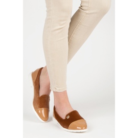 Ballerine in velluto marrone 2