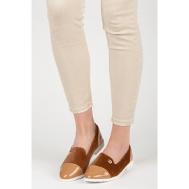 Ballerine in velluto marrone 1