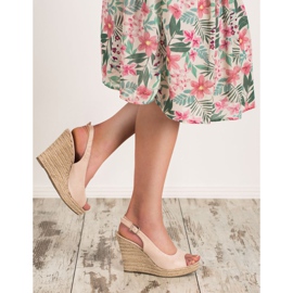 Renda Sandali in pelle scamosciata alla moda marrone 2